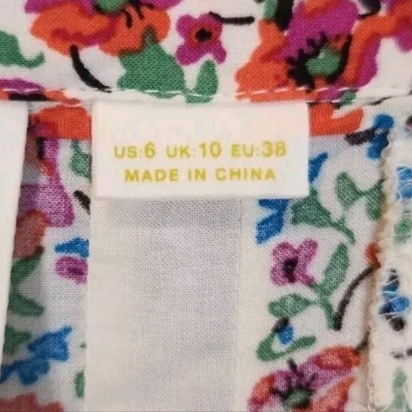 Anthropologie Maeve Hiver Floral‎ Boho Buttondown Blouse Size 6 - Picture 7 of 9